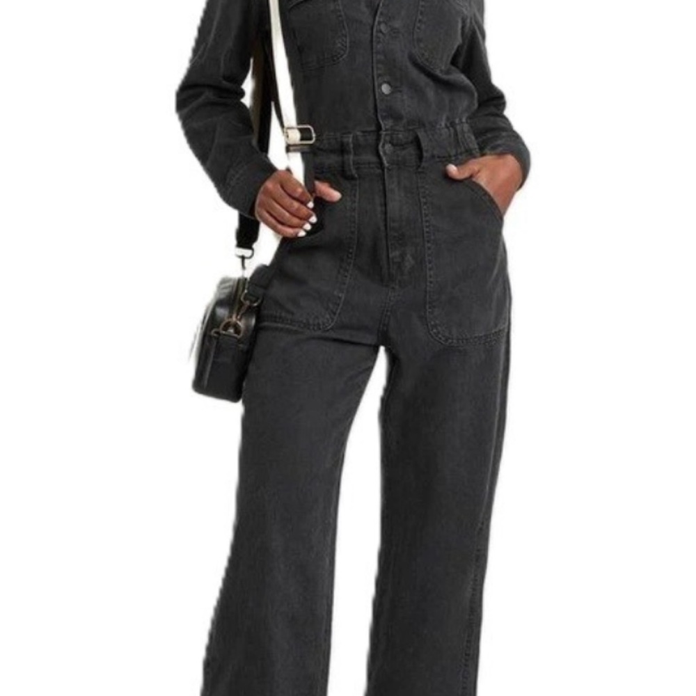 Universal Thread Charcoal Denim Overalls